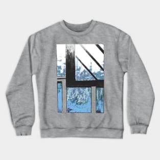 Blue Cityscape winter whiteout Crewneck Sweatshirt